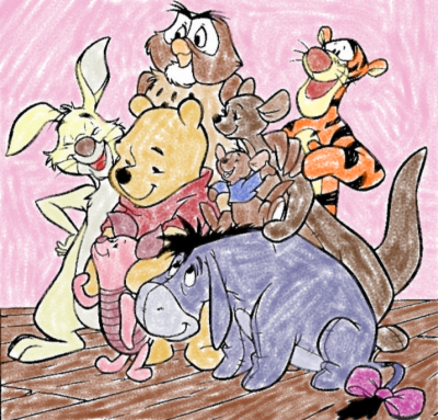 pooh eeyore tigger piglet kanga roo owl rabbit | Tumblr