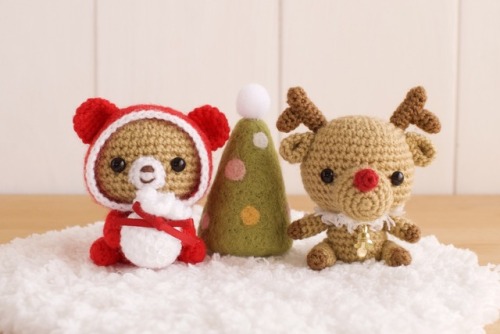 handmade crafts diy amigurumi crochet xmas xmas presents christmas christmas tree bear rabbit panda