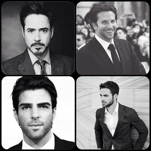 chrispine robertdowneyjr meninsuits totalweakness bradleycooper zacharyquinto