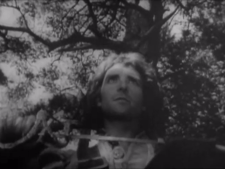 closeup gif of Jeremy Brett as d'Artagnan in The Three Musketeers