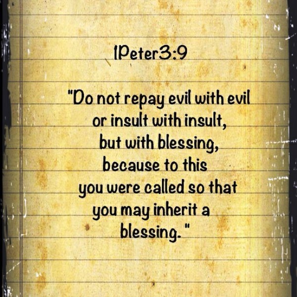 The Living 1 Peter 39 Niv Do Not Repay Evil With