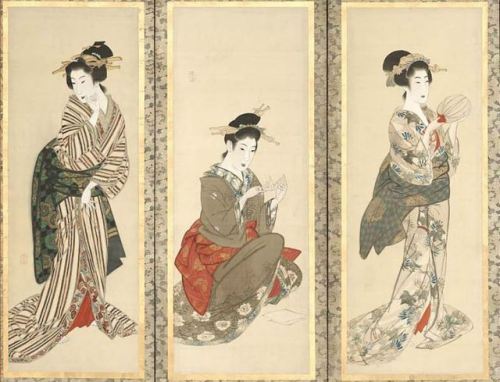 fujiwara57:byōbu-e 屏風絵 - “Women of Kyoto“ deMihata Jōryū...