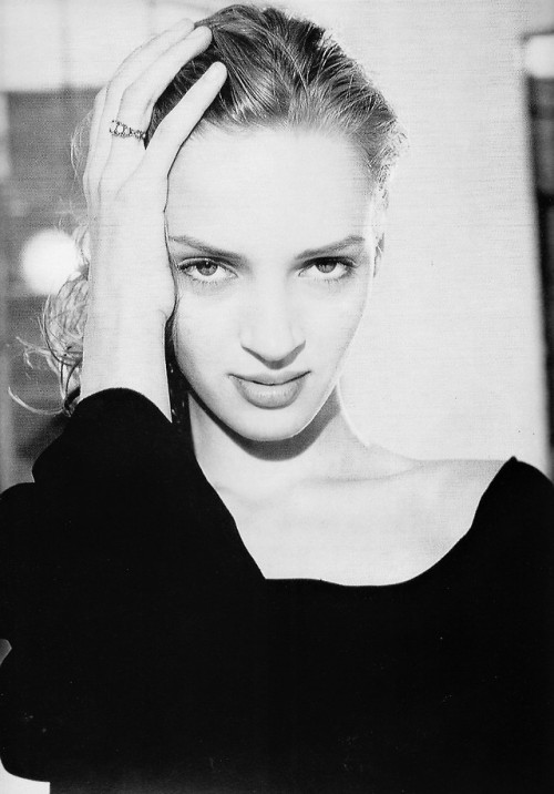 hollywood-portraits:Uma Thurman photographed by Michel Haddi,...