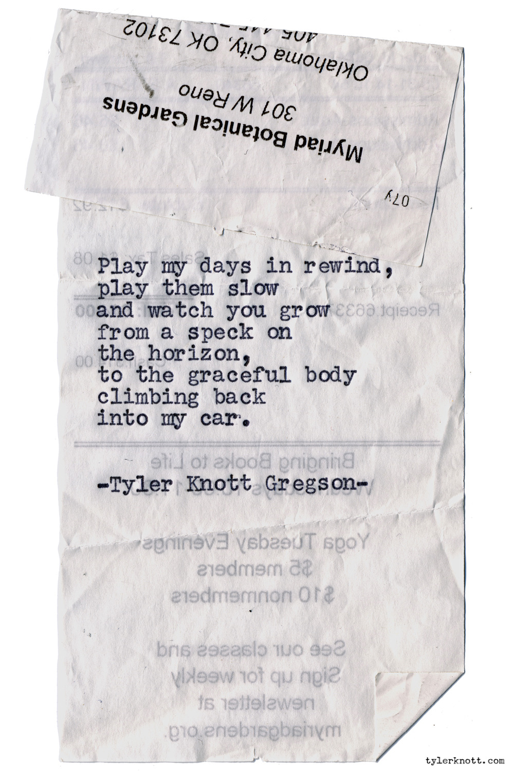 Tyler Knott Gregson — Typewriter Series #1069 by Tyler Knott Gregson...
