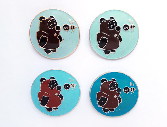 Winnie the Pooh enamel pins (choose & buy here)