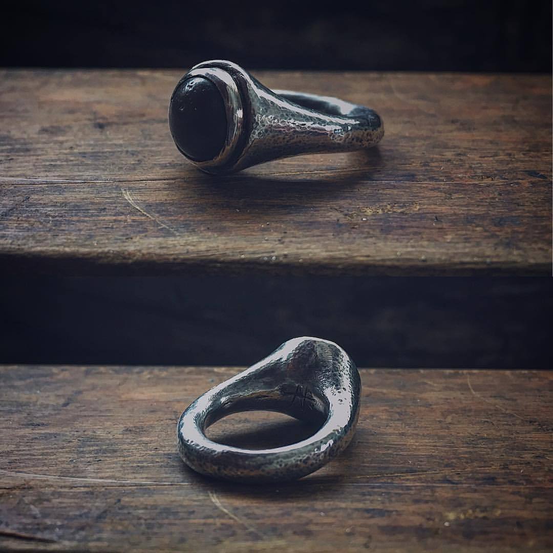 Medieval Toadstone Ring (Revival)+Entirely hand fabricated forged from ...