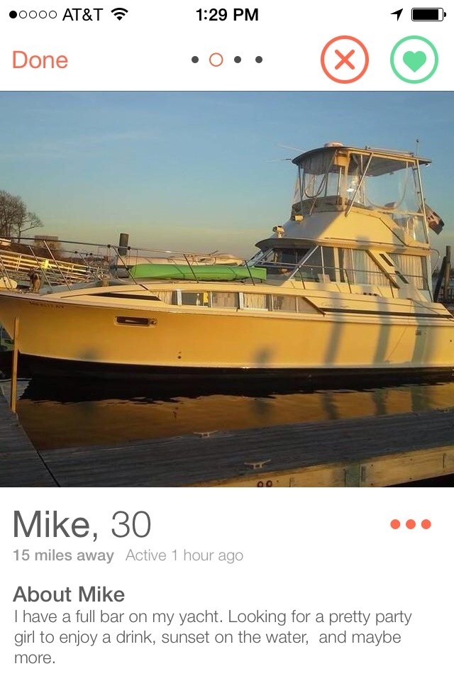 yacht name on tinder