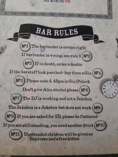 humoristics:These rules at a bar in Carlislecredit