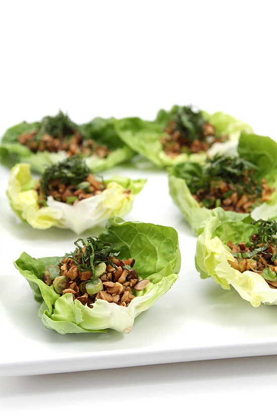 Food & Style — Shiitake mushroom lettuce rolls with basil...