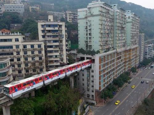 humanoidhistory:A monorail built to pass through an apartment...