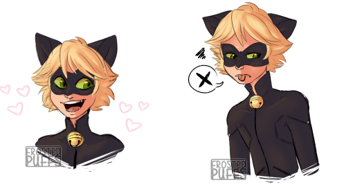 frostedpuffs:some chat/adrien-with-a-tongue-piercing doodles...