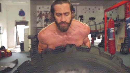 Let's Grow — Jake Gyllenhaal in the training video for the film...