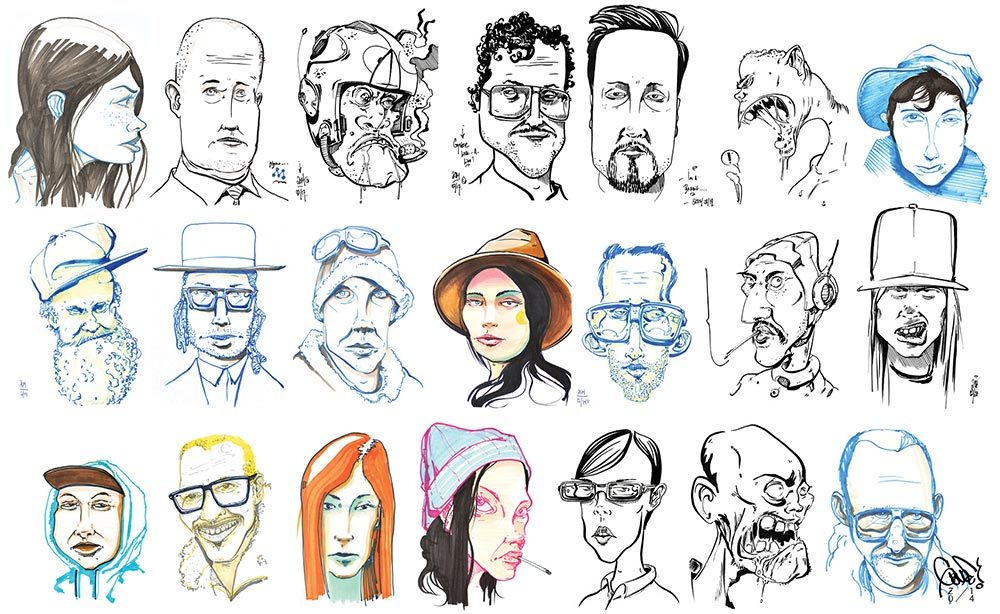 Gougeone My People Some Faces From The Last A5 Sketch Book