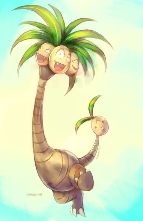 Sketch of Exeggutor’s Alola form! This is the most troll...