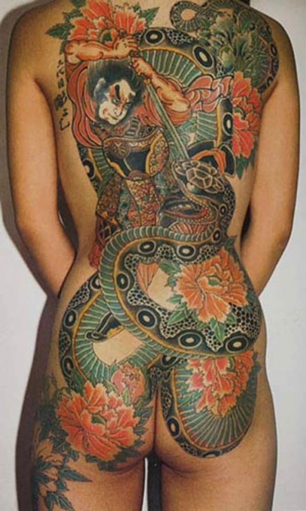 Unknown Artist Japanese Girl Tattoo Full Body Tattoo Tattoos