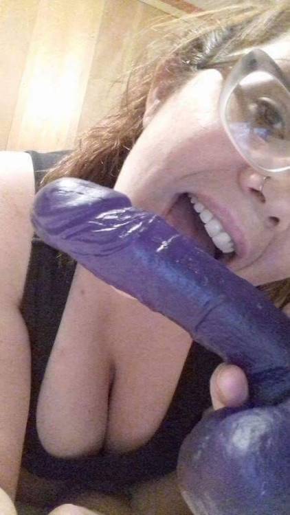 frecklesandframes:Licking my favorite cock clean after I came...