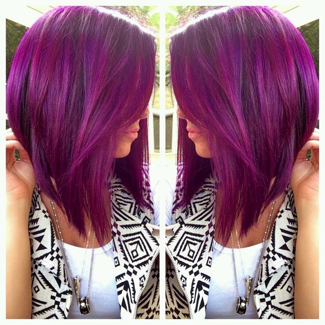 Smart Chic Hair The Blog Pretty Fuschia Graduated Bob With
