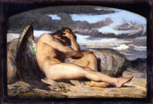 spindelkanin:Alexandre Cabanel: Sketch for L’ange dechu,...