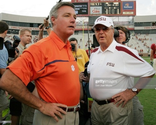 Mature Men of TV and Films - Bobby Bowden and his son Tommy Bowden prior...