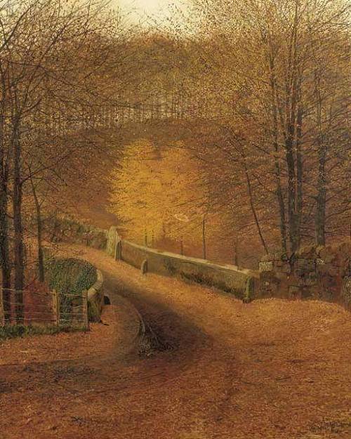 John Atkinson Grimshaw Ghyll Beck Bridge, Barden, 1885