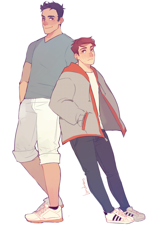 lyndraws:angry smol and gentle tol, the quality...