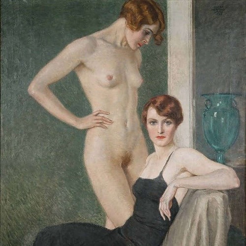 ach-thebrother: “lanangon: “ Oskar Herman Two Friends: Yvonne y Mairah ” pittore croato (1886-1974) ”