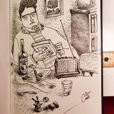 #doodle #sketchbook #generalforsamling #tegnestue #gimle #crosshatching (at Tegnestuen Gimle)