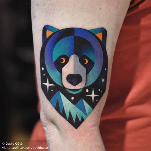 By David Côté, done at Imperial Tattoo Connexion, Montreal.... animal;bear;contemporary;davidcote;facebook;medium size;polar bear;pop art;surrealist;twitter;upper arm