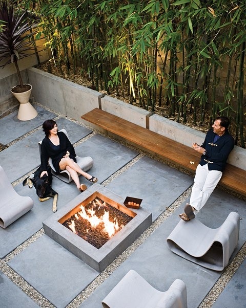 chimeneas patio paisajismo diseño de interiores chaise longue Fireplaces/Stoves furniture Outside Landscape design estufas