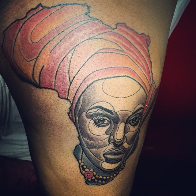 the black skin tattoo world tattoo done by dave wah at stay humble