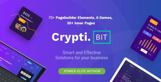 CryptiBIT v1.0.1 - Technology, Cryptocurrency, ICO/IEO Landing Page WordPress theme Nulled