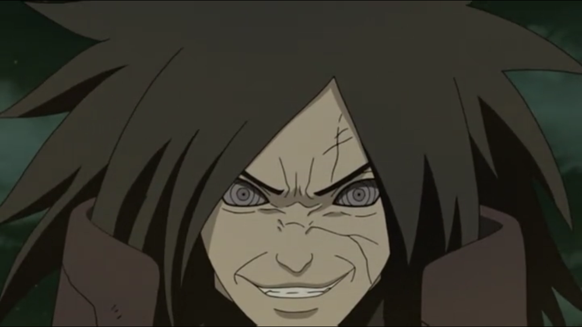 Mostly Just Naruto Screencaps — That grin of Madara’s.