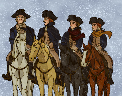 publius-esquire:General Washington and his boys out inspecting;...