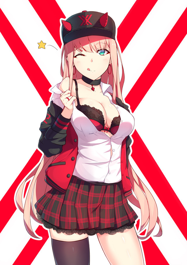 Anime girl Zero Two: Darling in the Franxx fanart (29 Apr 2018