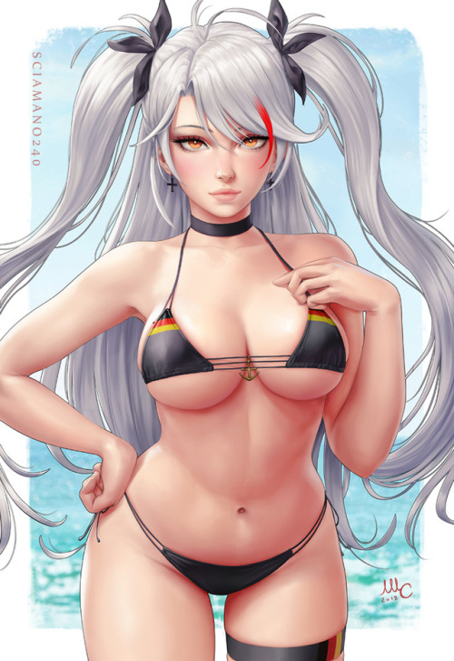 mircosciamart:Summer Prinz Eugen - Azur Lane (2v)Summer...