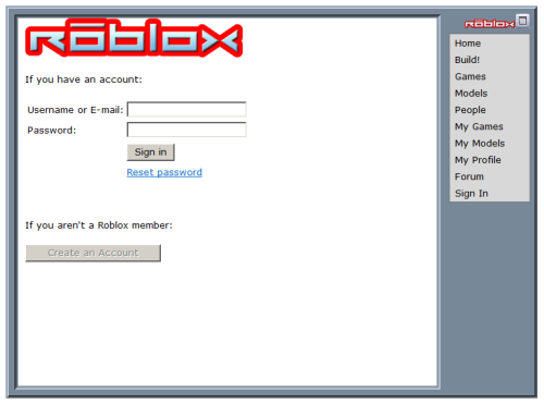 Old Roblox Client Search Restoring The 2004 Site