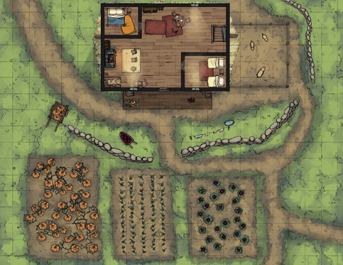 dungeonmapster:The Fall Farmhouse is up on Patreon!