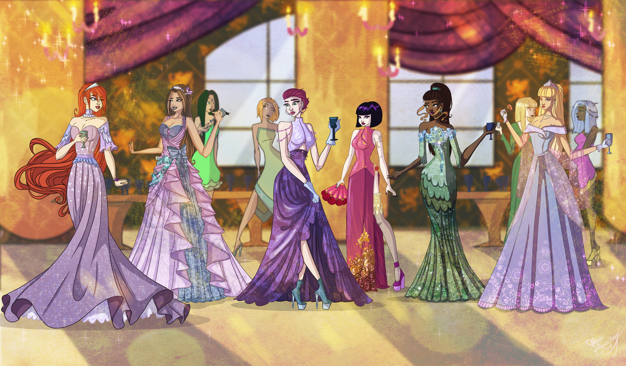 Tjibi Art Fanart Winx Club Ball Gown