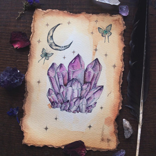 snootyfoxfashion:☼ ☾ Fairytale Crystal Paintings...