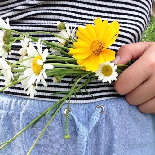 soyateen:flowers and my new blue shorts :-)