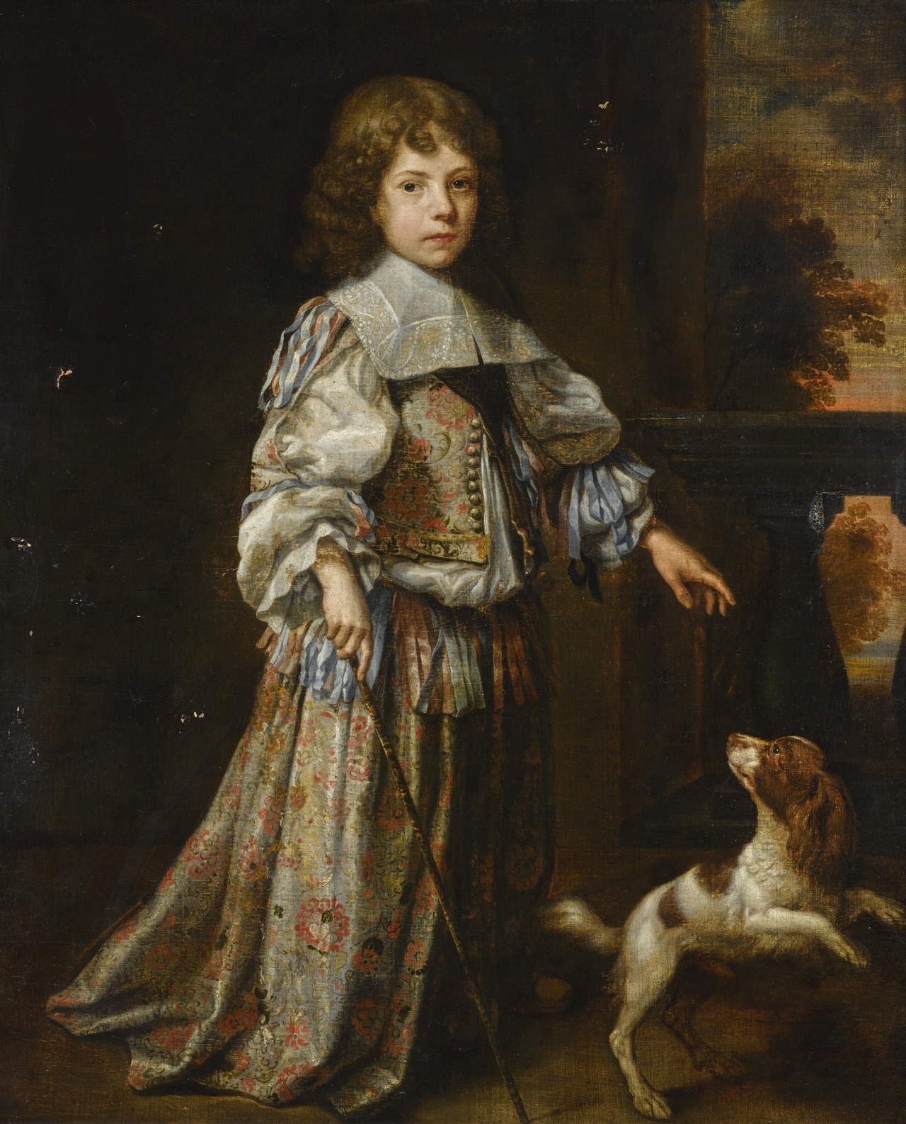 Dutch School, â€˜Portrait of a boy, in a richly embroidered doublet and skirtâ€™, c.1665, oil on canvas, Dutch, for sale est. 25,000-35,000 GBP in Sothebyâ€™s Old Masters day sale, July 2019