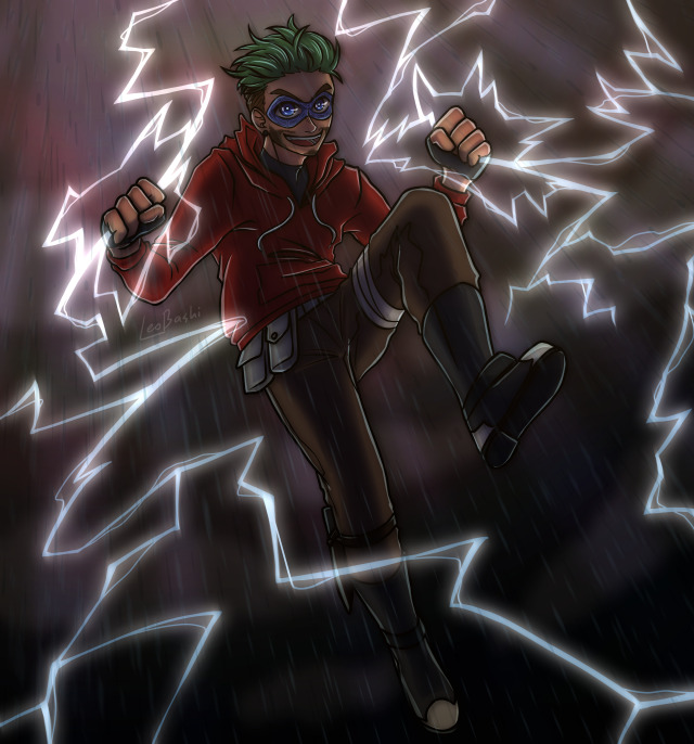 Jackie + Lightning = Badass Birthday Boi The hero is four years old now! He can go to school! :D >>Speedpaint<<