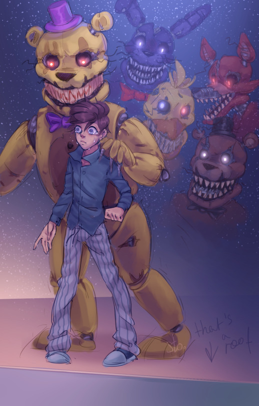 ANIMATRONIC NIGHTMARE GOLDEN FREDDY VS ANIMATRONIC NIGHTMARE (Five