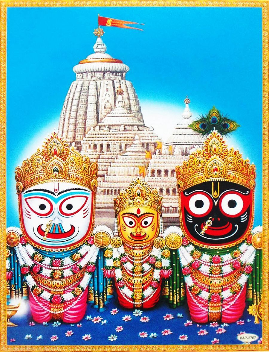 Hindu Cosmos - Jagannath, Subhadra and Balaram with Puri ...