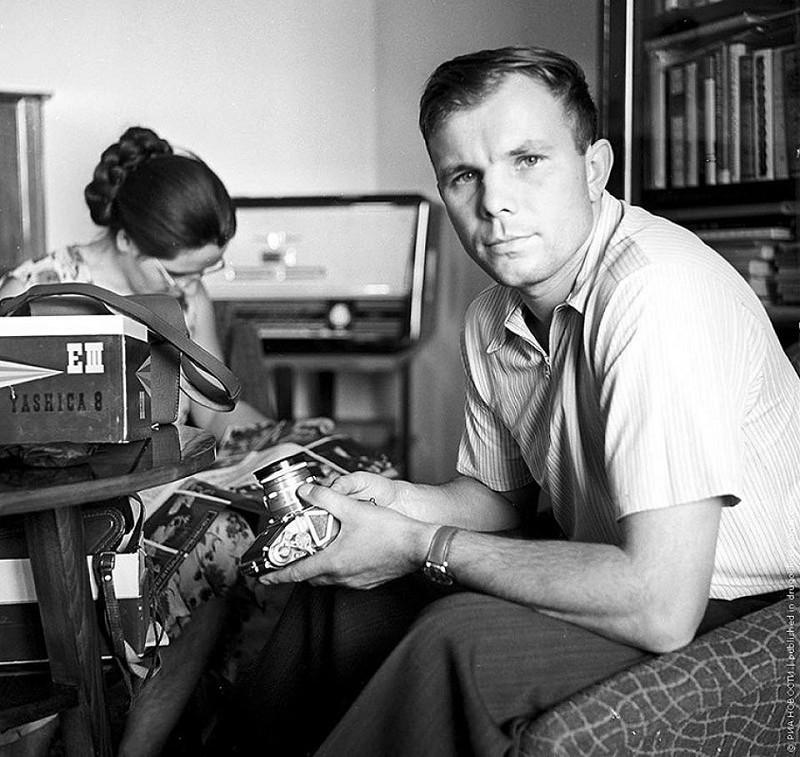 Yury Gagarin and wife Valentina