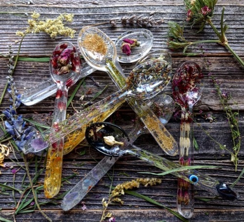 botanical resin handmade crafts witchy magic flowers etsy