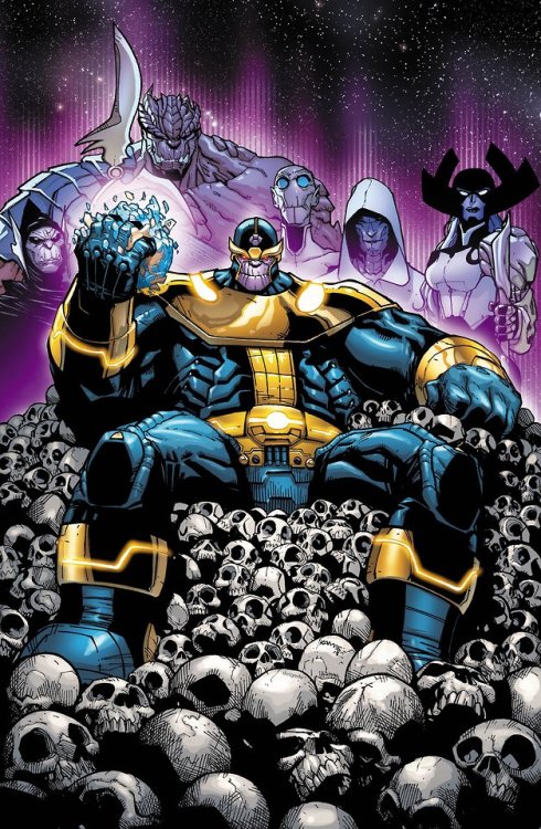 bear1na:Infinity #1 variant cover - Thanos and the Black Order...