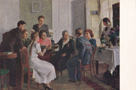 It’s Teacher’s Day in Russia today! I. Lingleben “Among former students” (1954)
Listed on Etsy: http://ift.tt/2cSR79e