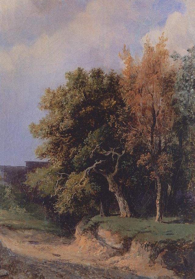 John Everett Millais — artist-savrasov: Landscape with road, 1855,...