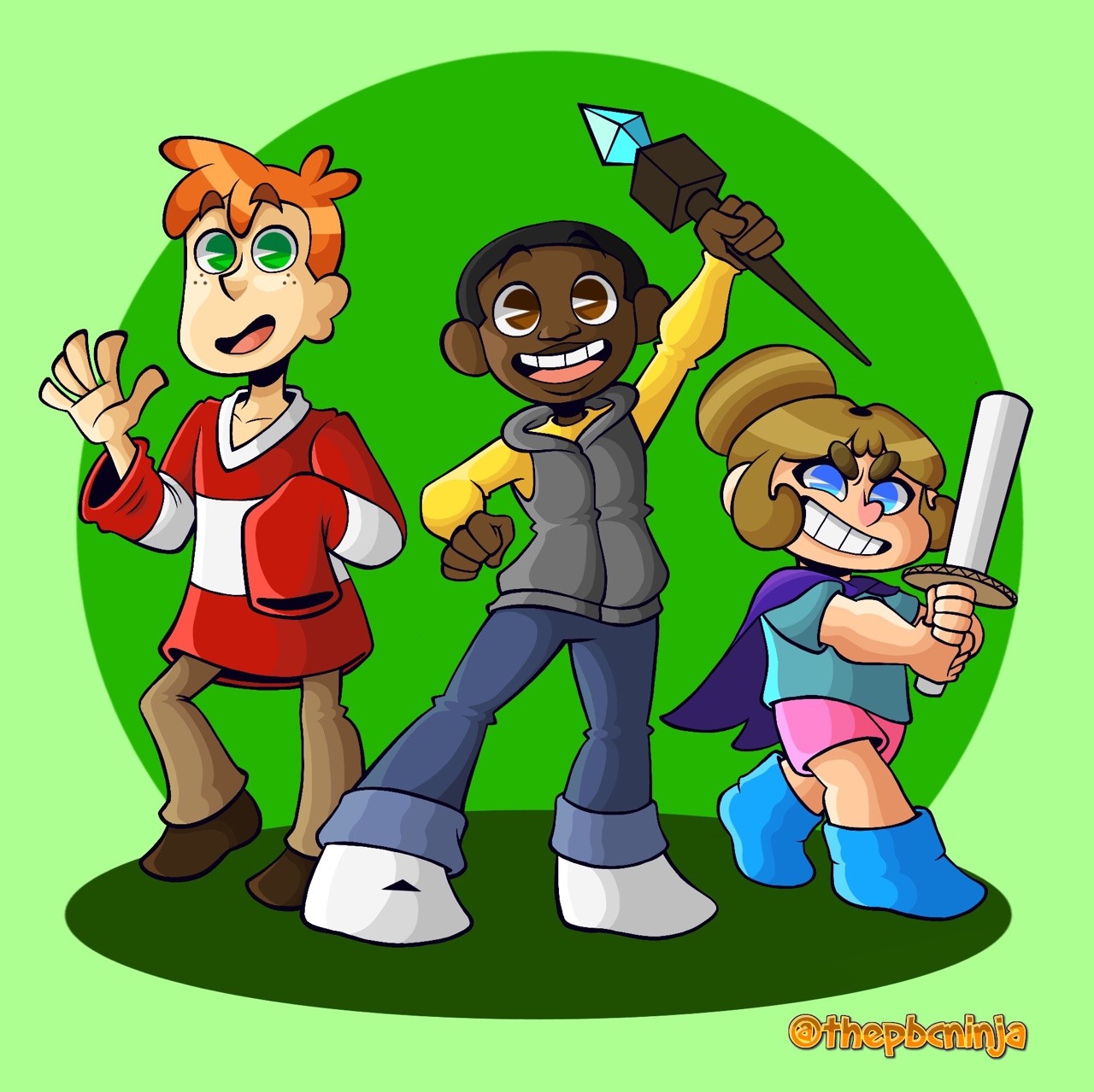 A drawing of the Craig of the Creek kids in my style! This was part of my thank you card to the crew 😊!
